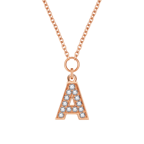  Alphabet LGD pendant necklace - Alphabet Lab-Grown Diamond Pendant Necklace -  The Future Rocks  -    1 