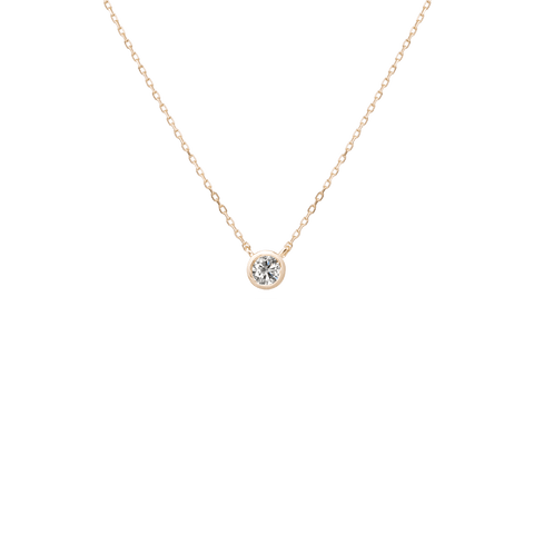 Bezel necklace - 18k gold lab-grown diamond necklace - The Future Rocks