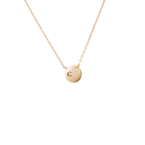 Bezel necklace - 18k gold lab-grown diamond necklace - The Future Rocks