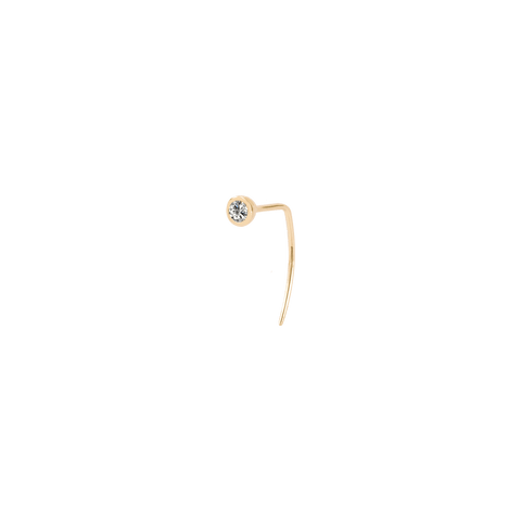 Bezel tail earrings - 18k gold lab-grown diamond earrings - The Future Rocks