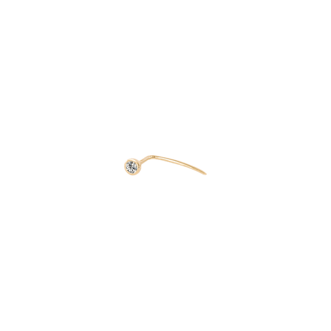 Bezel tail earrings - 18k gold lab-grown diamond earrings - The Future Rocks