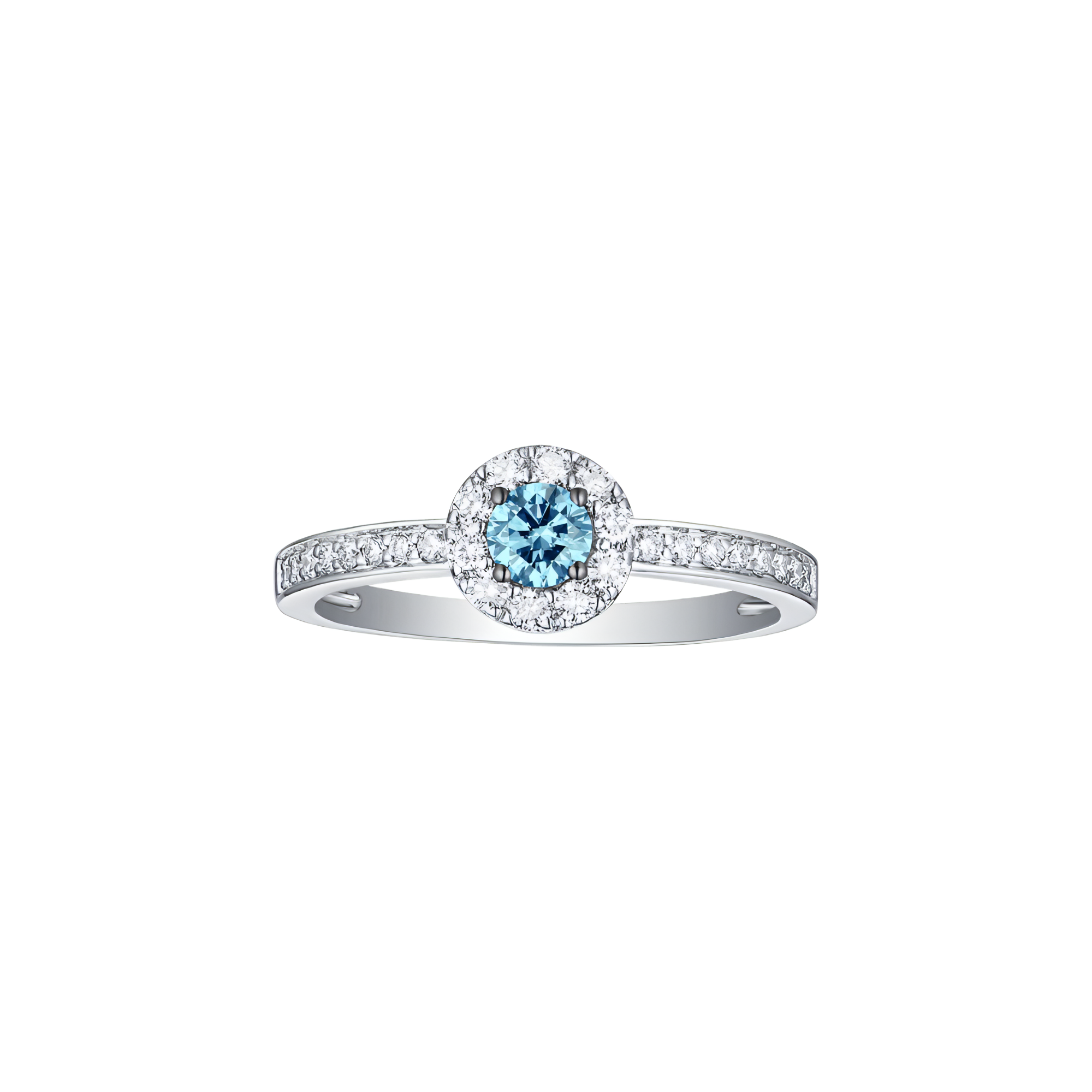 Blush blue halo ring - Blush blue halo ring -  The Future Rocks -    1