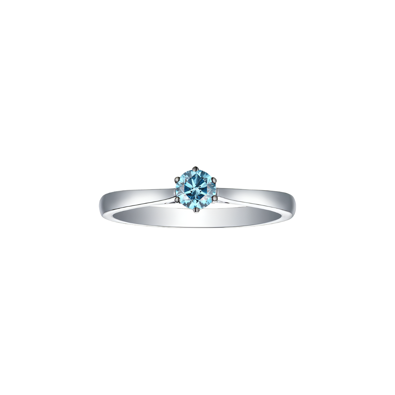 Blush blue solitaire ring - Blush blue solitaire ring -  The Future Rocks -    1