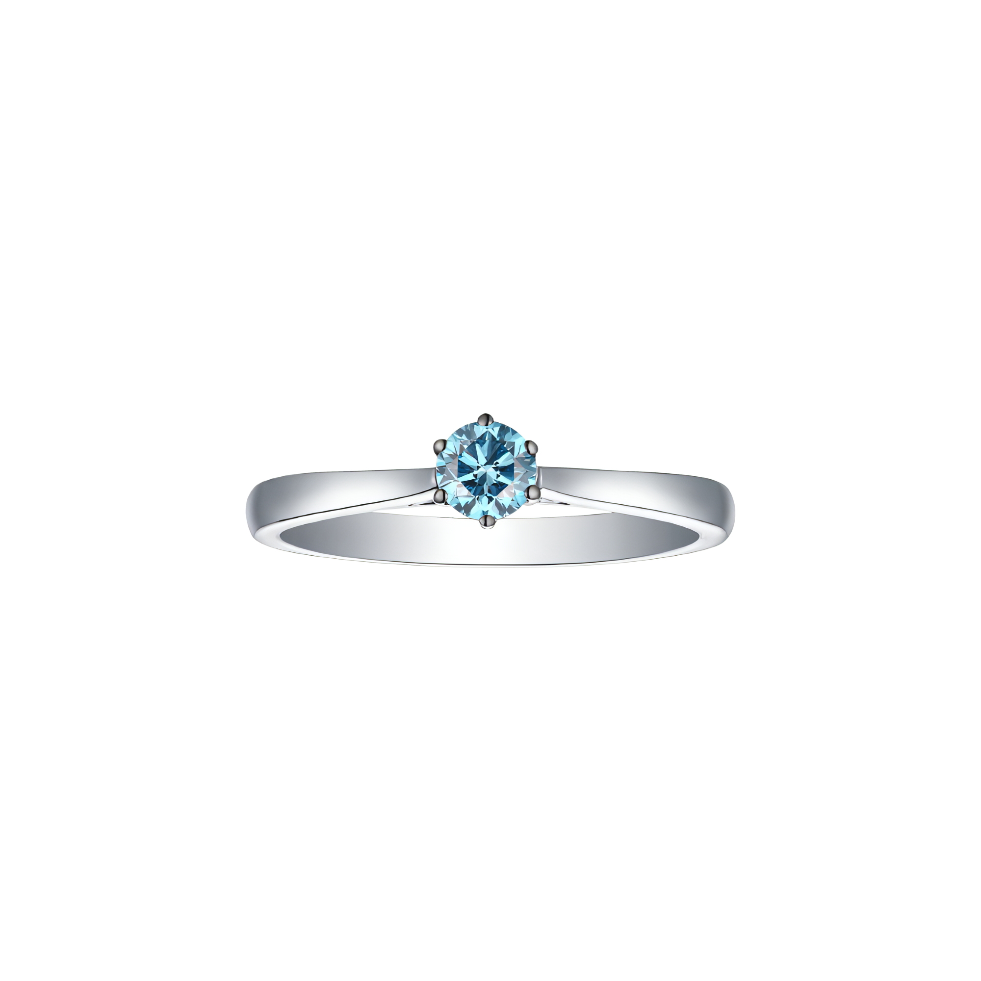 Blush blue solitaire ring - Blush blue solitaire ring -  The Future Rocks -    1