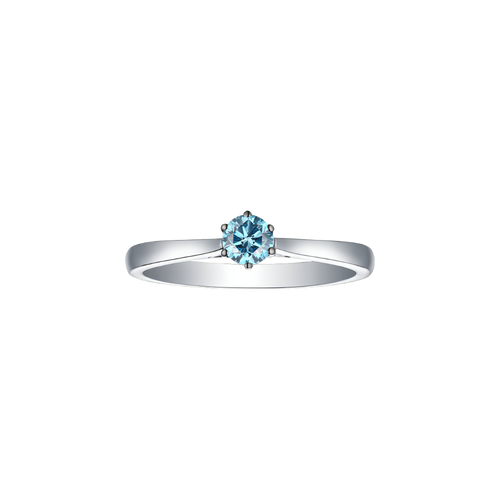 Blush blue solitaire ring - Blush blue solitaire ring -  The Future Rocks -    1