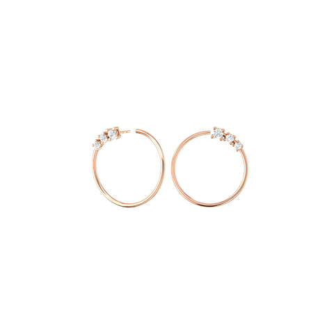  Circle degrade earrings - Lab-Grown Diamond Circle Degrade Hoop Earrings -  The Future Rocks  -    1 