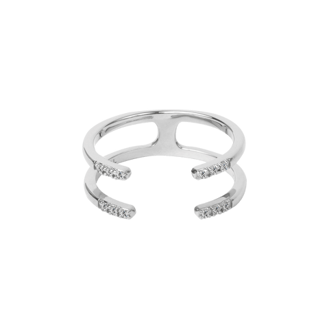 Double pave open ring - The Future Rocks