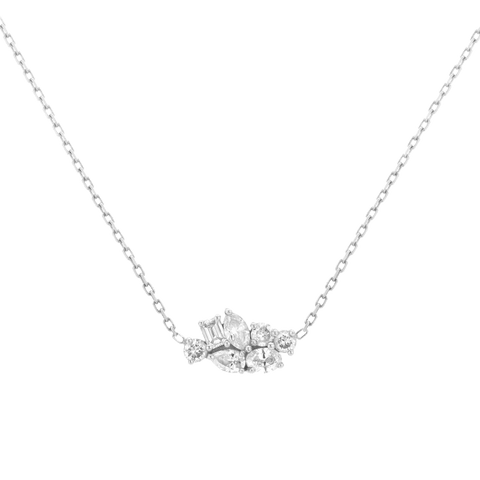  Emçi maxi necklace - Maxi Diamond Cluster Necklace -  The Future Rocks  -    1 
