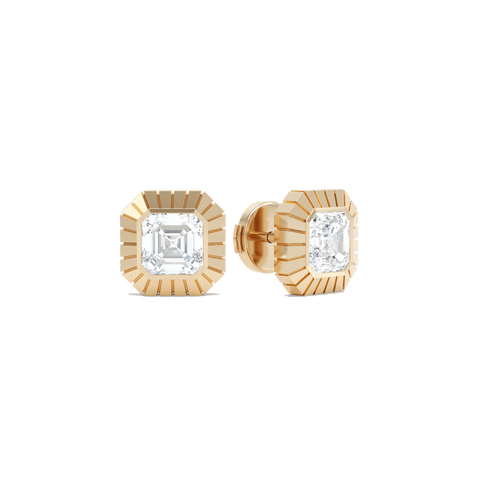  Eternity asscher studs - Asscher Cut Diamond Stud Earrings -  The Future Rocks  -    1 