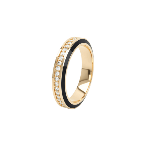 Eternity black enamel 4mm ring - Eternity black enamel 4mm ring -  The Future Rocks -    1