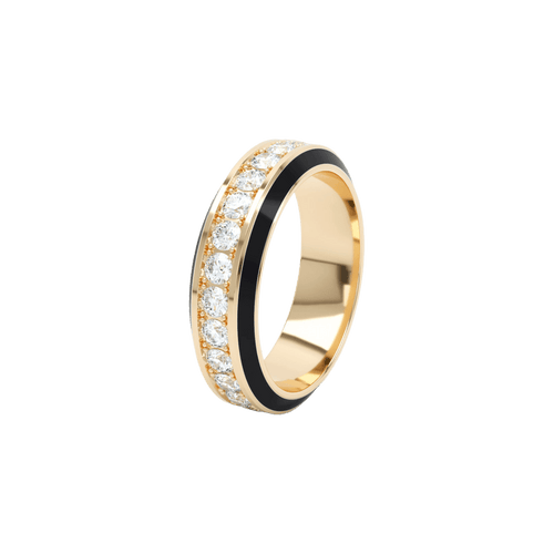 Eternity black enamel 6mm ring - Eternity black enamel 6mm ring -  The Future Rocks -    1