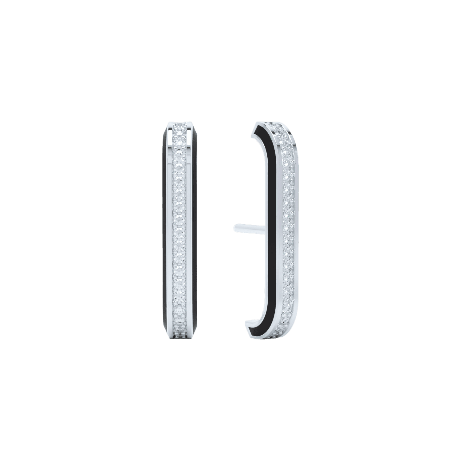 Eternity black enamel ear cuffs - Eternity black enamel ear cuffs -  The Future Rocks -    3