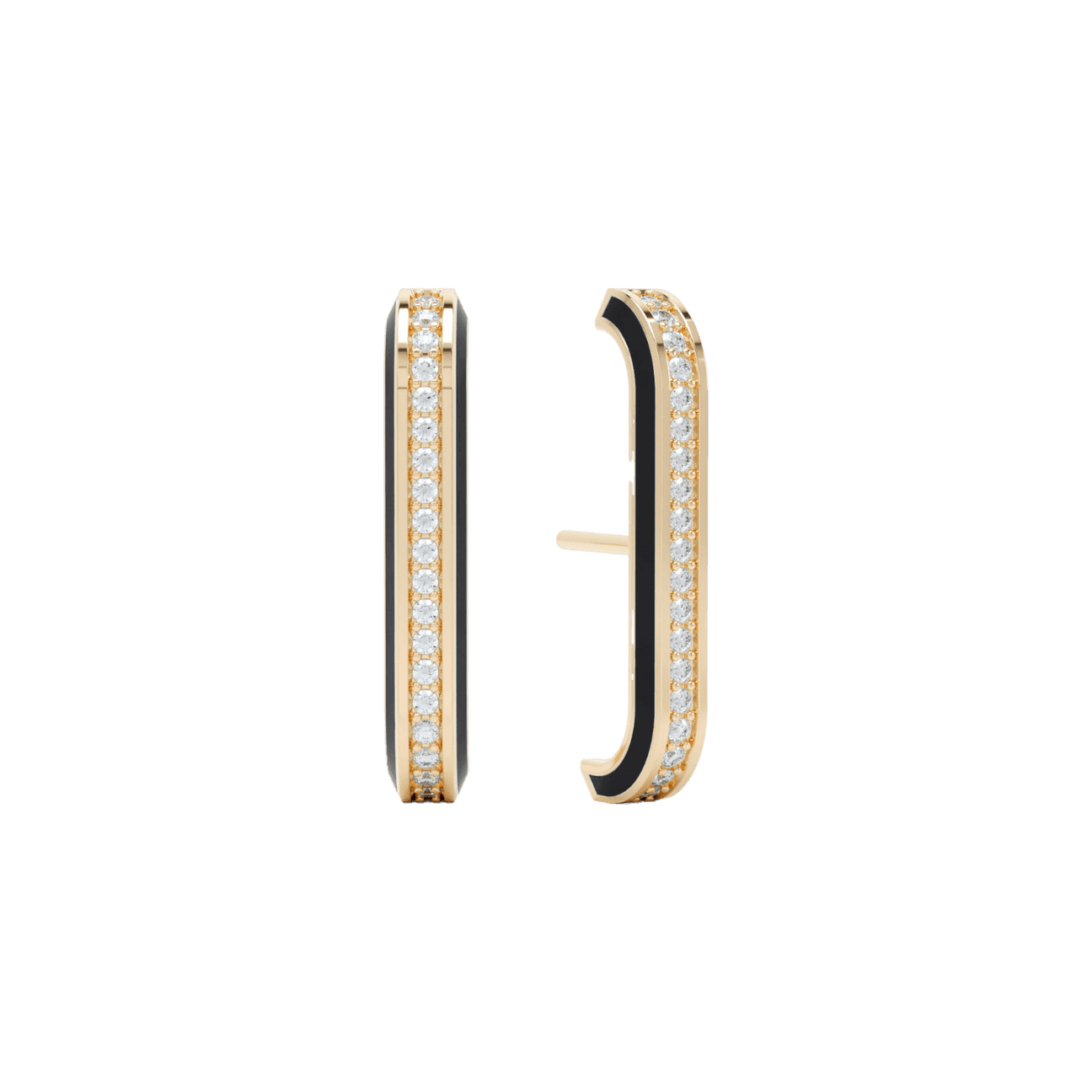 Eternity black enamel ear cuffs - Eternity black enamel ear cuffs -  The Future Rocks -    1