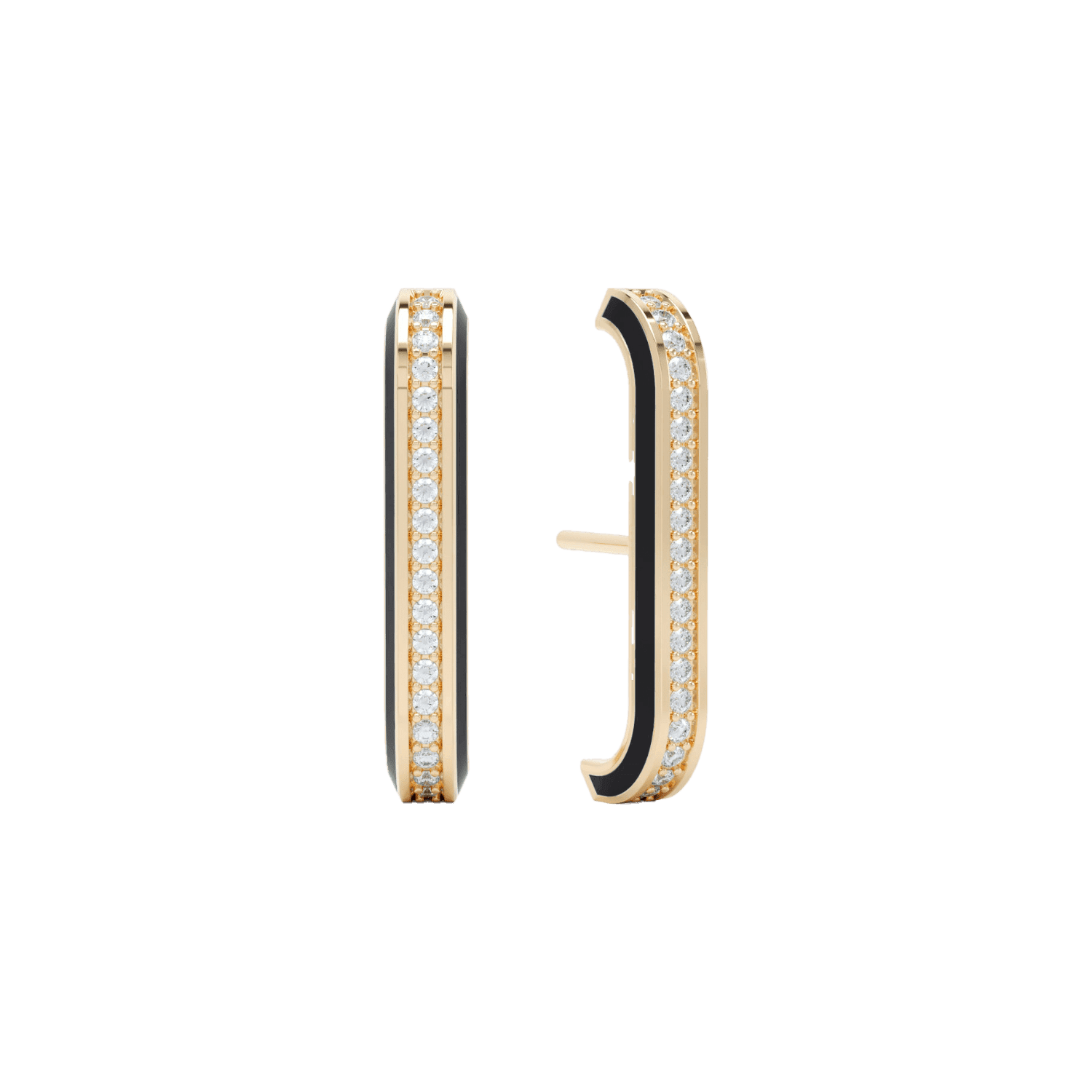 Eternity black enamel ear cuffs - Eternity black enamel ear cuffs -  The Future Rocks -    1