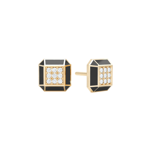 Eternity black enamel studs - Eternity black enamel studs -  The Future Rocks -    1