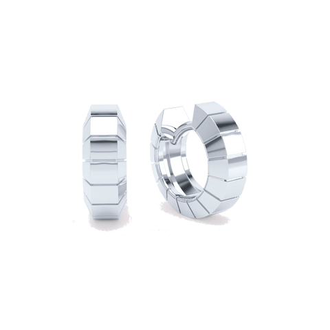 Eternity Engraved Gold Huggies - The Future Rocks