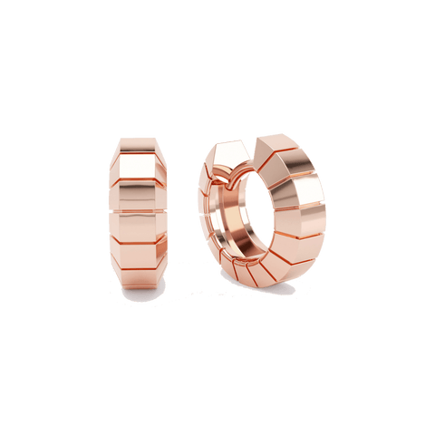 Eternity Engraved Gold Huggies - The Future Rocks