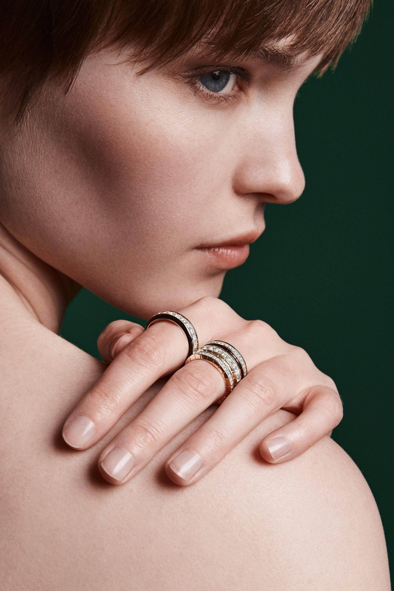 Eternity green enamel 4mm ring - Eternity green enamel 4mm ring -  The Future Rocks -    4