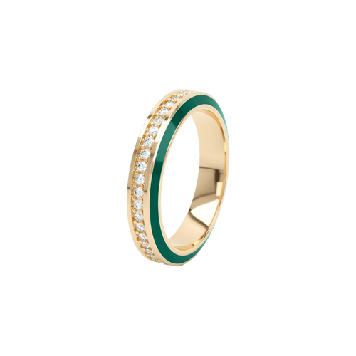 Eternity green enamel 4mm ring - Eternity green enamel 4mm ring -  The Future Rocks -    1