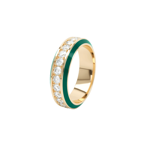 Eternity green enamel 6mm ring - Eternity green enamel 6mm ring -  The Future Rocks -    1