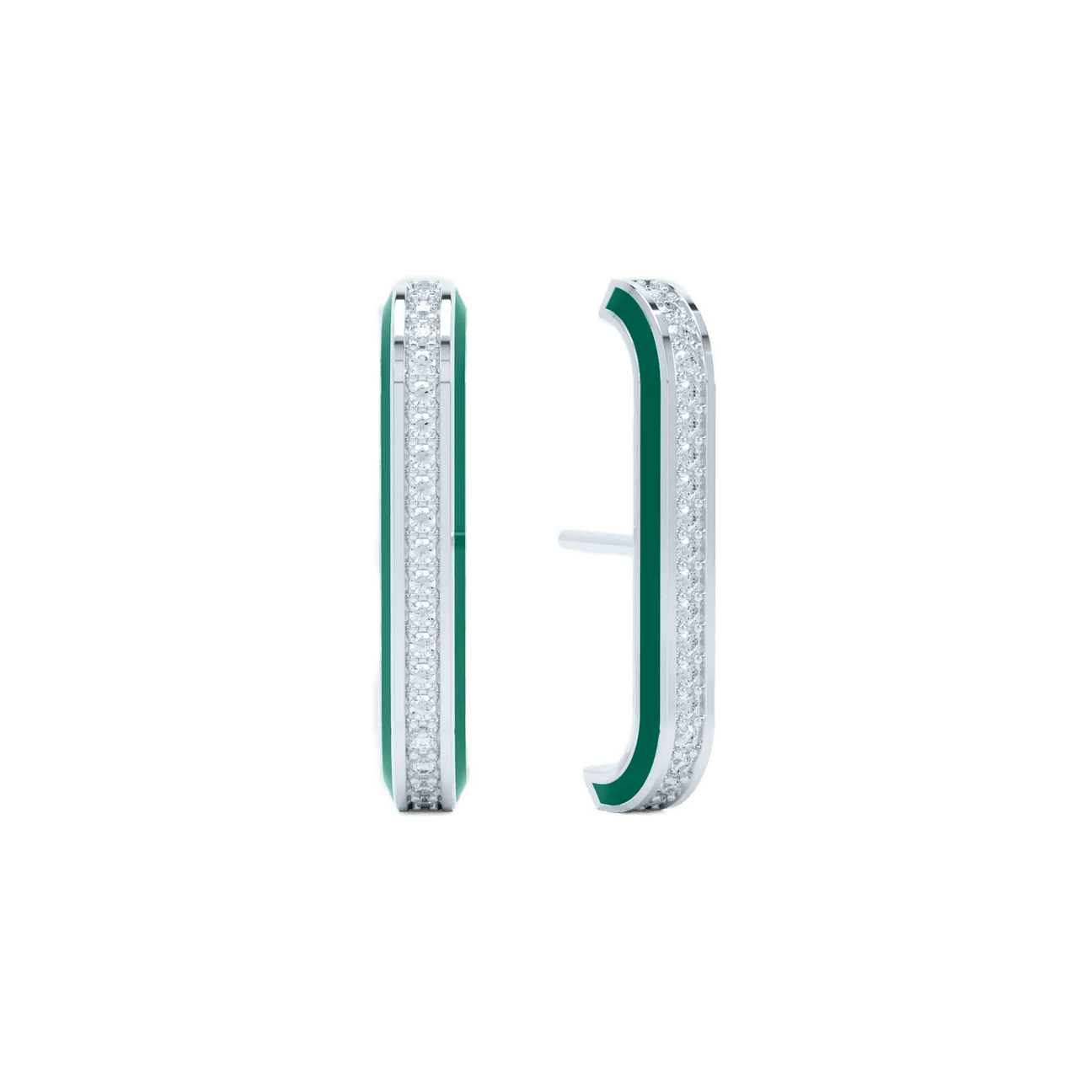 Eternity green enamel ear cuffs - Eternity green enamel ear cuffs -  The Future Rocks -    3