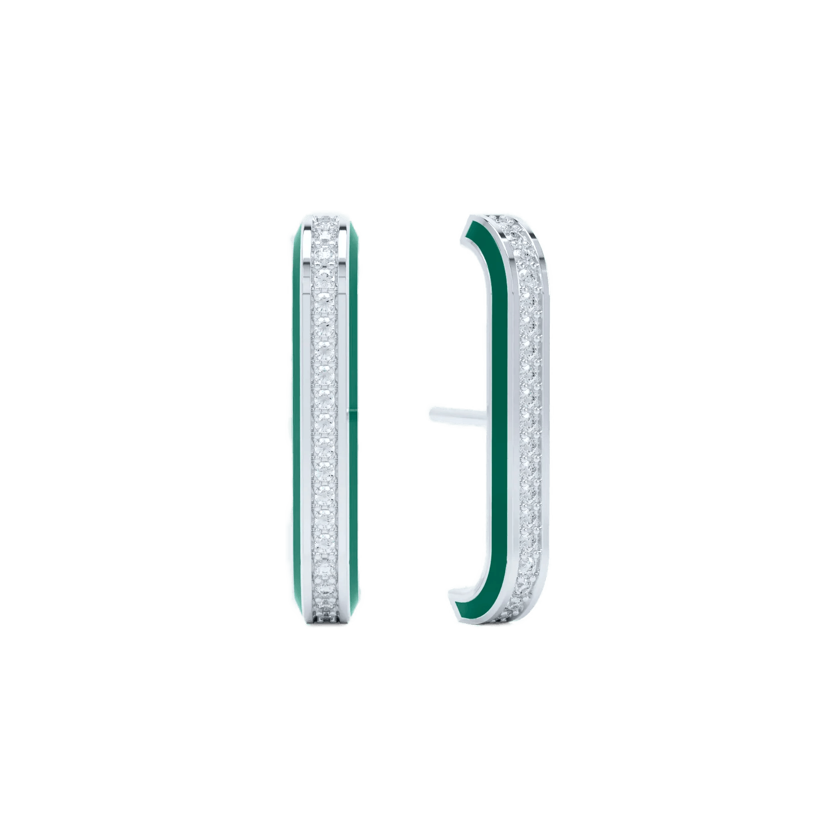 Eternity green enamel ear cuffs - Eternity green enamel ear cuffs -  The Future Rocks -    3