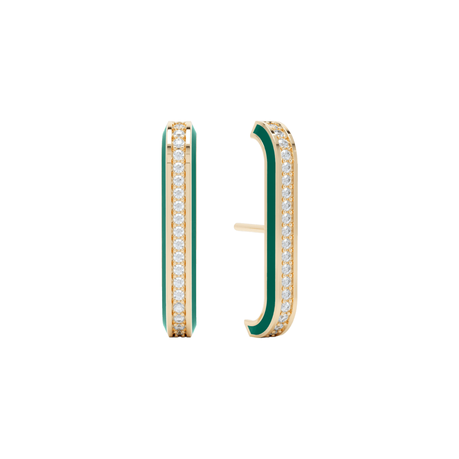 Eternity green enamel ear cuffs - Eternity green enamel ear cuffs -  The Future Rocks -    1