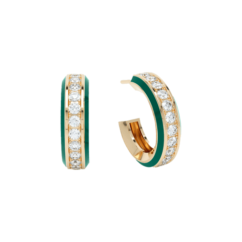 Eternity green enamel hoops - Eternity green enamel hoops -  The Future Rocks -    1