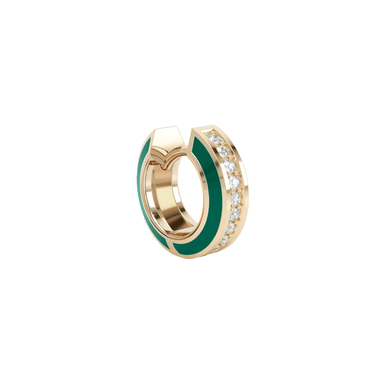 Eternity green enamel huggies - Eternity green enamel huggies -  The Future Rocks -    6