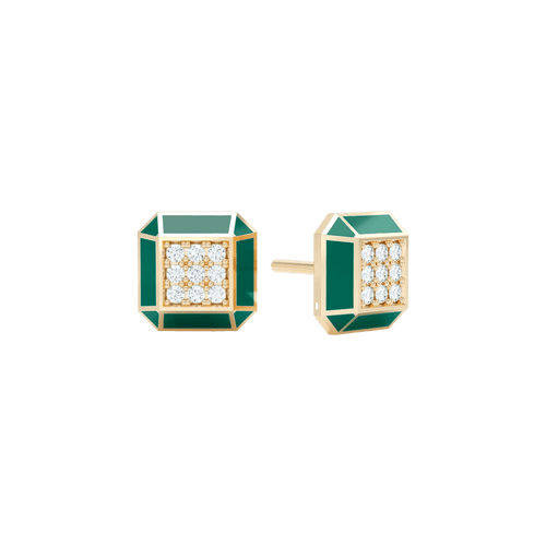 Eternity green enamel studs - Eternity green enamel studs -  The Future Rocks -    1