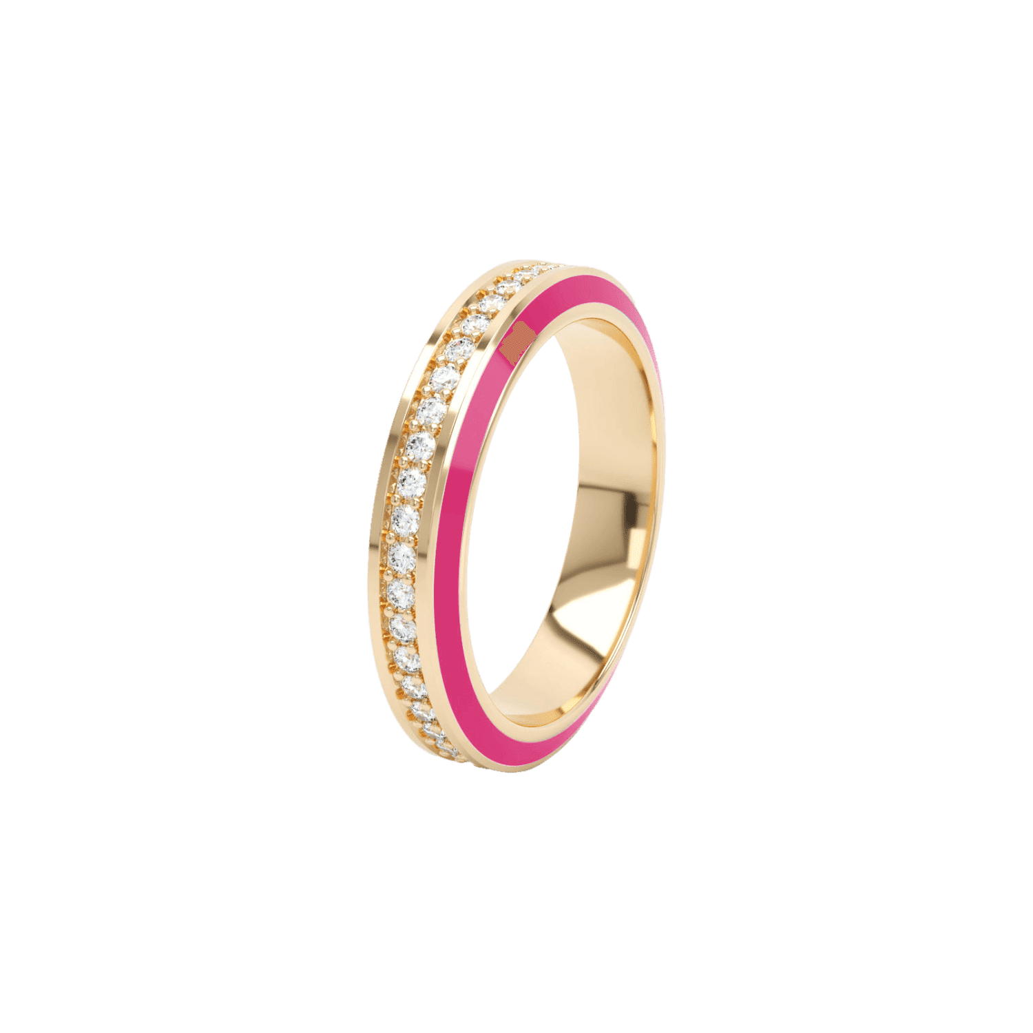 Eternity pink enamel 4mm ring - Eternity pink enamel 4mm ring -  The Future Rocks -    1