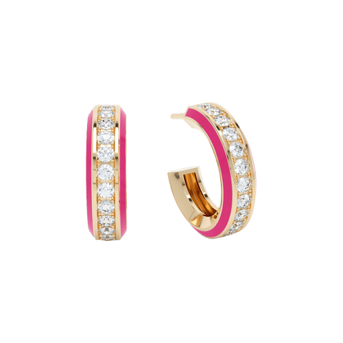 Eternity pink enamel hoops - Eternity pink enamel hoops -  The Future Rocks -    1