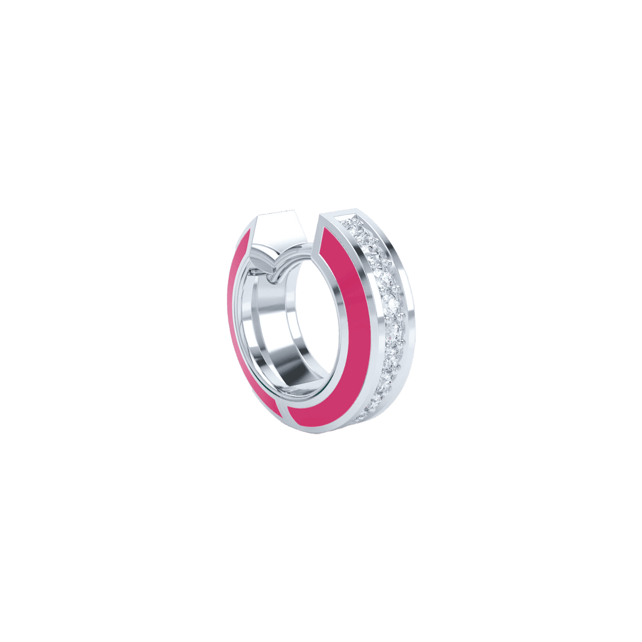 Eternity pink enamel huggies - Eternity pink enamel huggies -  The Future Rocks -    6