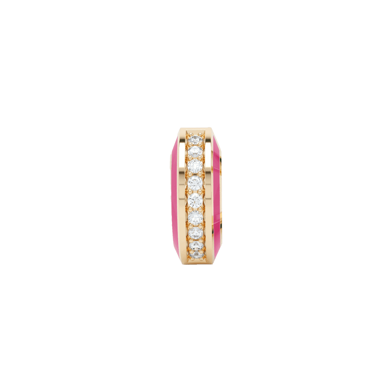 Eternity pink enamel huggies - Eternity pink enamel huggies -  The Future Rocks -    8