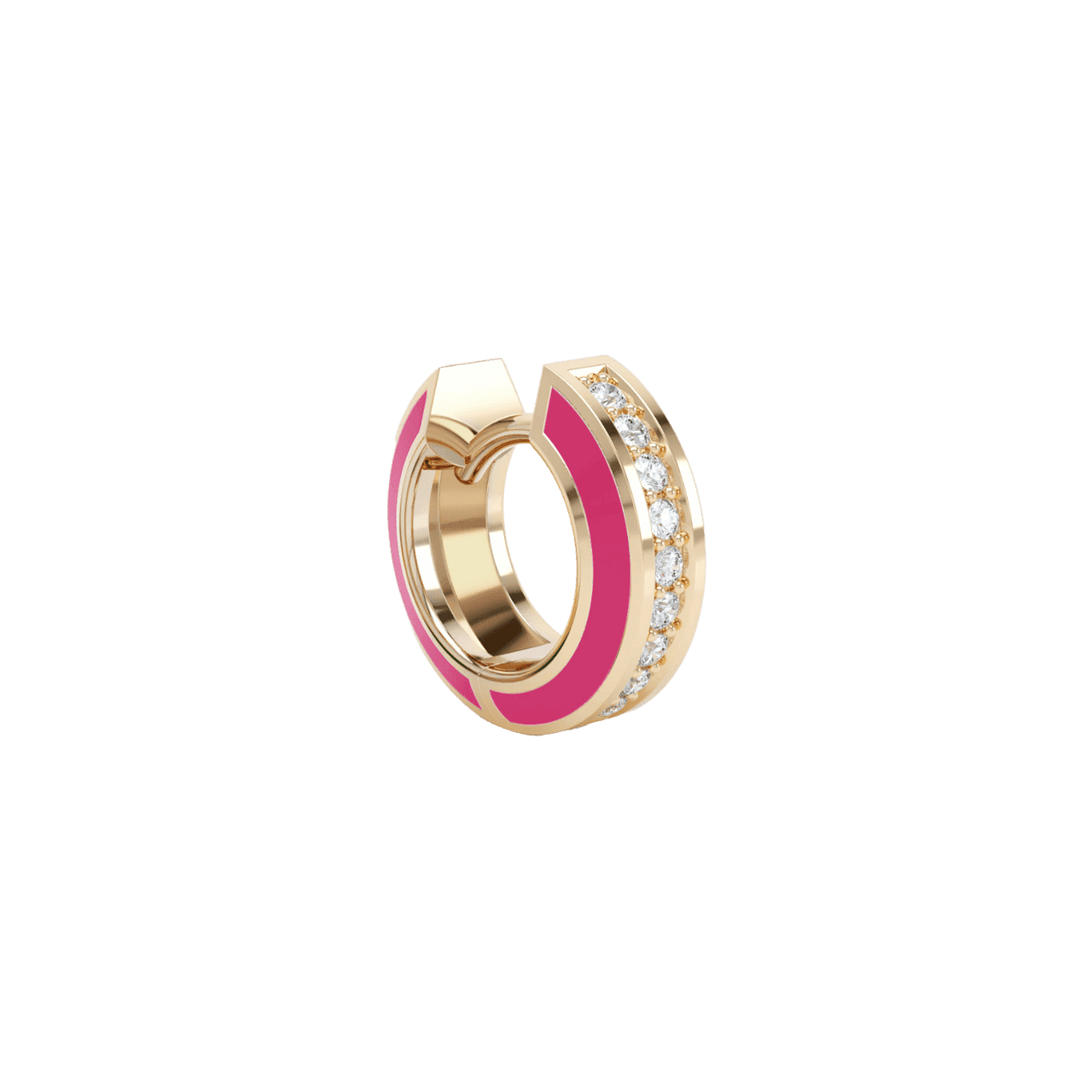 Eternity pink enamel huggies - Eternity pink enamel huggies -  The Future Rocks -    7