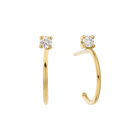  Flawless mini hoops - Flawless Mini Diamond Hoop Earrings -  The Future Rocks  -    1 