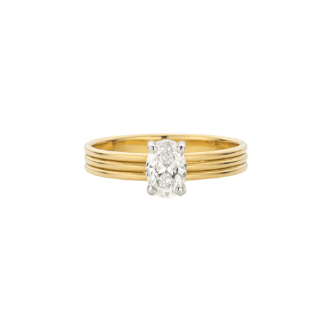  Fused ring - Half Carat Oval Cut Diamond Ring -  The Future Rocks  -    1 