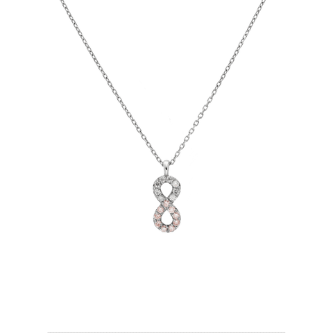 Infinity pink LGD necklace - The Future Rocks
