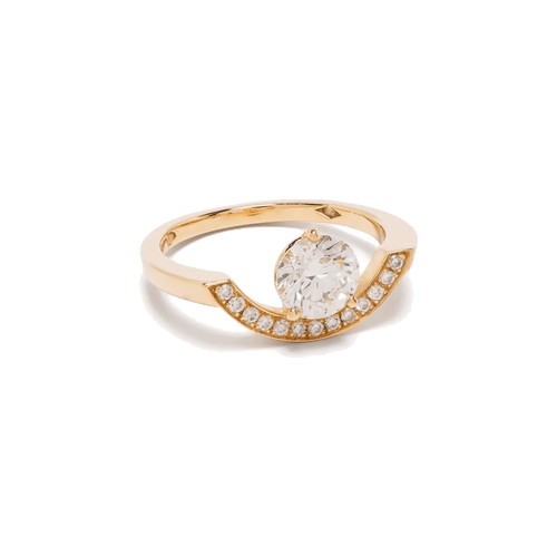 Intrépide grand arc pavée solitaire ring - Intrépide grand arc pavée solitaire ring -  The Future Rocks -    1