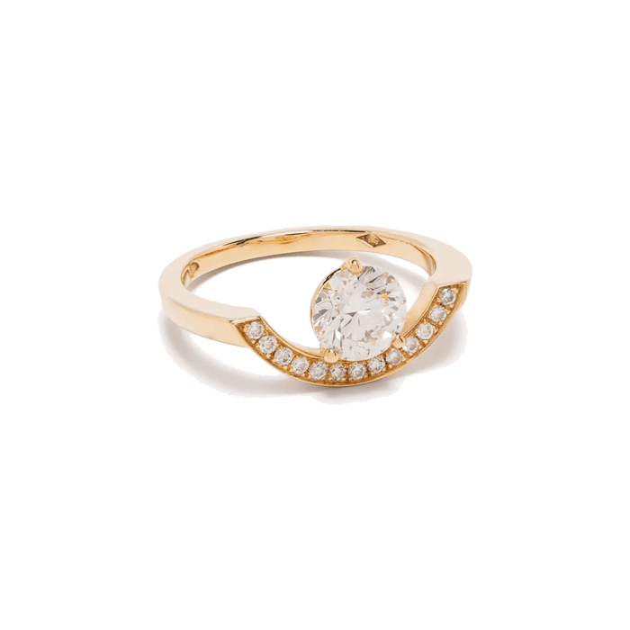 Intrépide grand arc pavée solitaire ring - Intrépide grand arc pavée solitaire ring -  The Future Rocks -    1