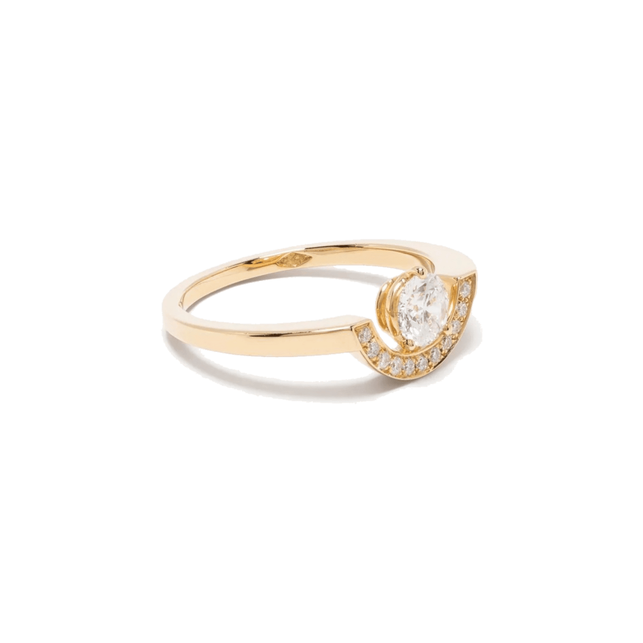 Intrépide petit arc pavée solitaire ring - Intrépide petit arc pavée solitaire ring -  The Future Rocks -    1