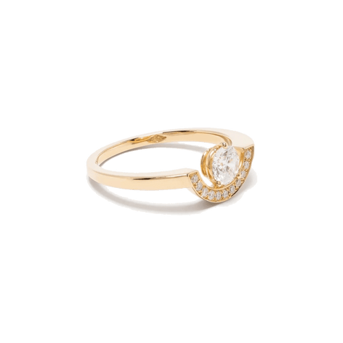 Intrépide petit arc pavée solitaire ring - Intrépide petit arc pavée solitaire ring -  The Future Rocks -    1