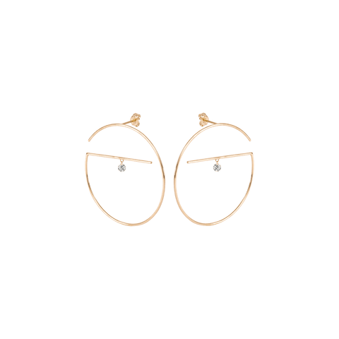 Large floating earrings - The Future Rocks