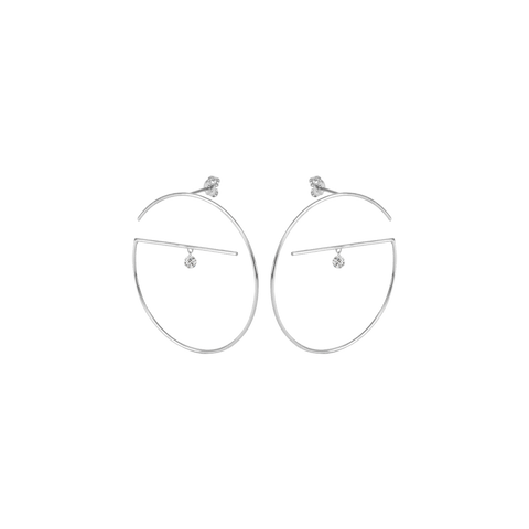 Large floating earrings - The Future Rocks