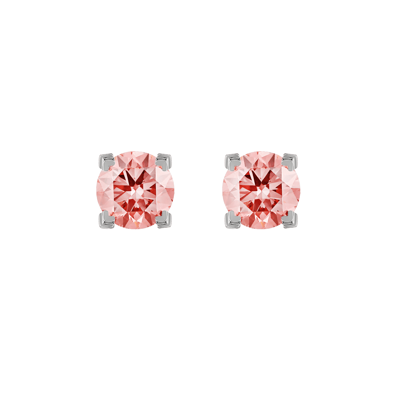 Luna pink diamond solitaire earrings 0.4ct - Luna pink diamond solitaire earrings 0.4ct -  The Future Rocks -    3