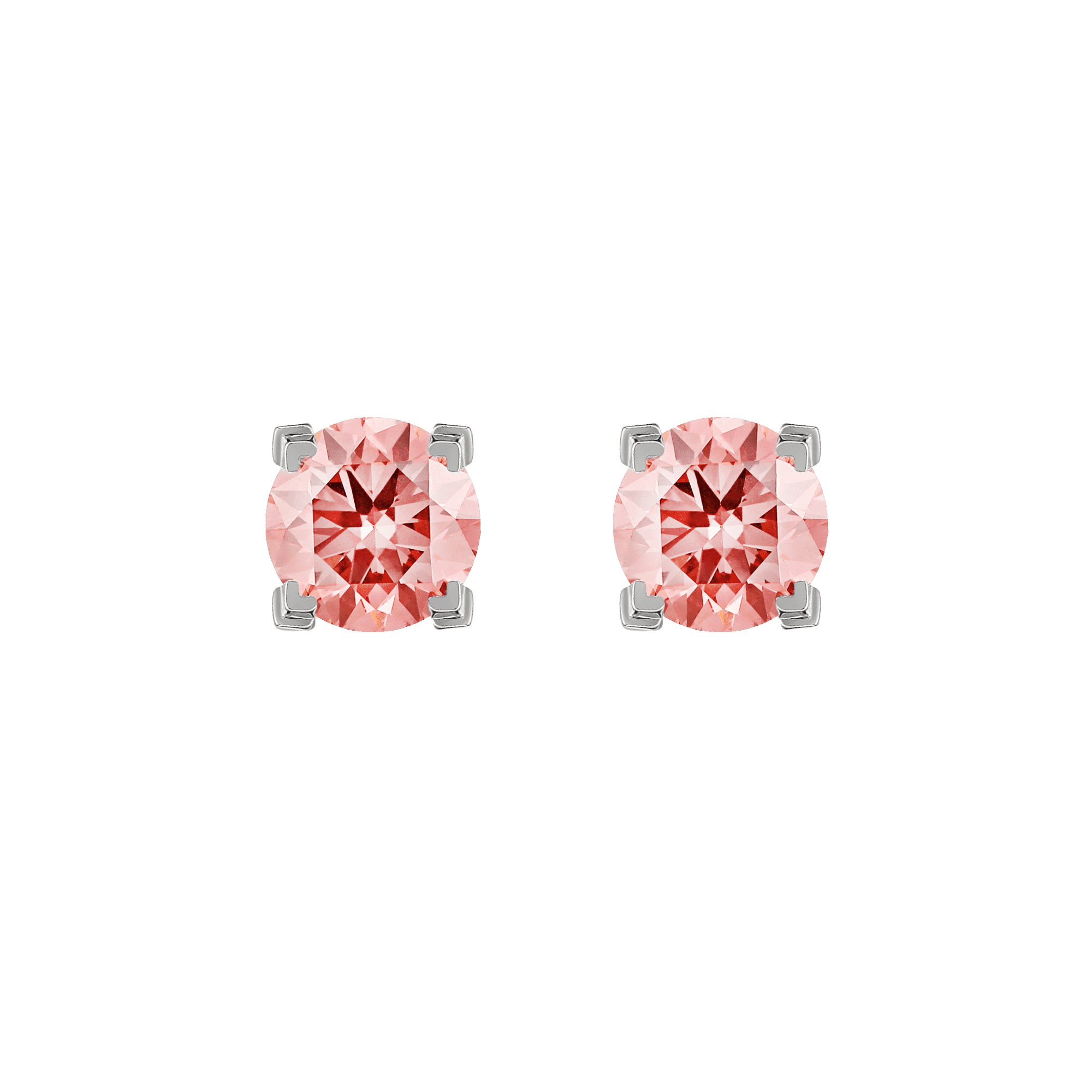 Luna pink diamond solitaire earrings 0.4ct - Luna pink diamond solitaire earrings 0.4ct -  The Future Rocks -    3
