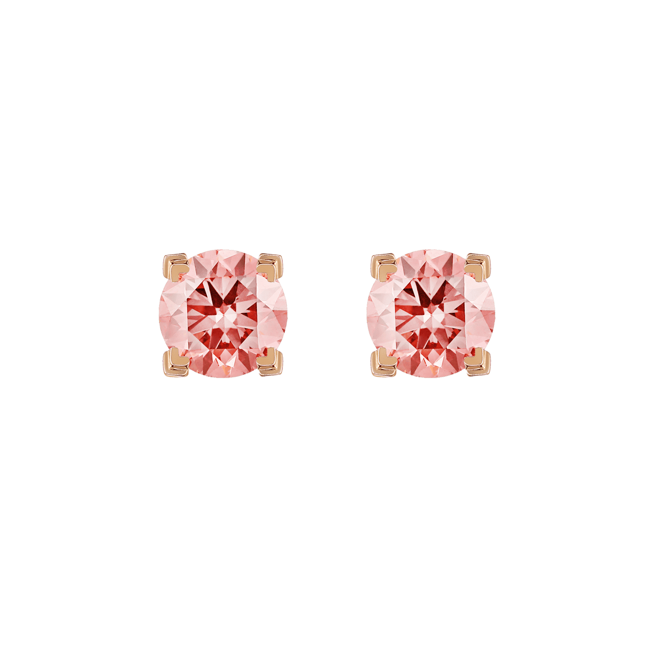 Luna pink diamond solitaire earrings 0.4ct - Luna pink diamond solitaire earrings 0.4ct -  The Future Rocks -    1