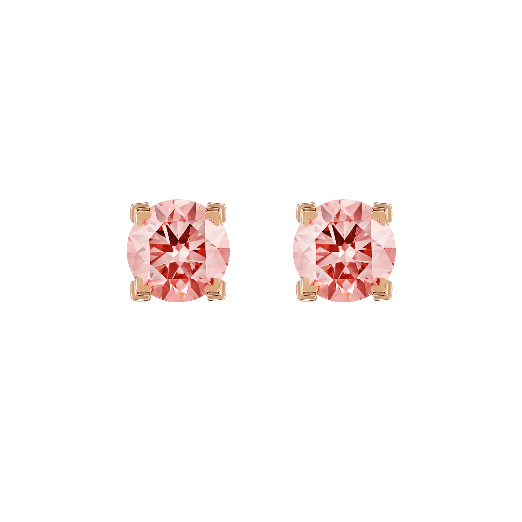 Luna pink diamond solitaire earrings 0.4ct - Luna pink diamond solitaire earrings 0.4ct -  The Future Rocks -    1
