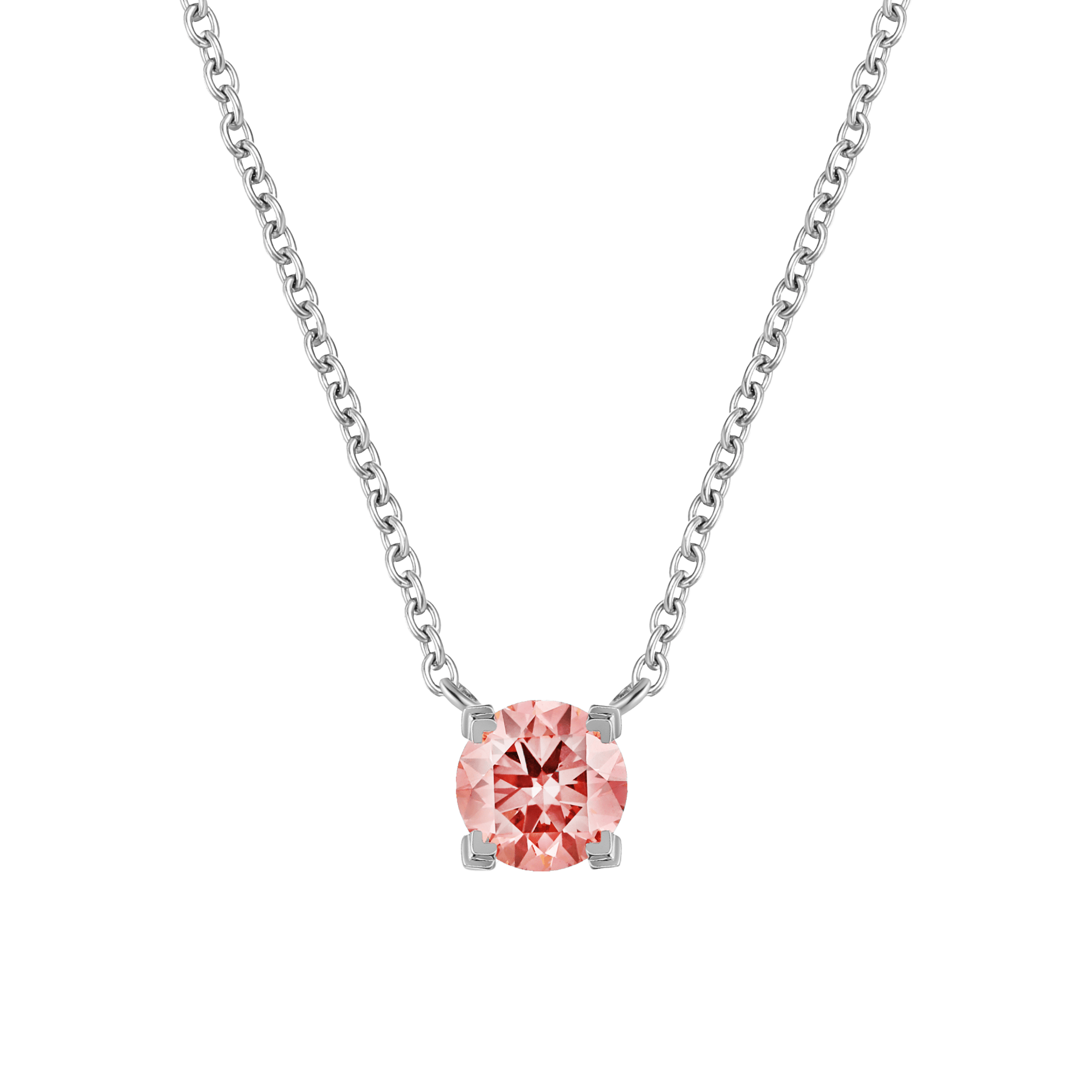 Luna pink diamond solitaire necklace 0.2ct - Luna pink diamond solitaire necklace 0.2ct -  The Future Rocks -    4