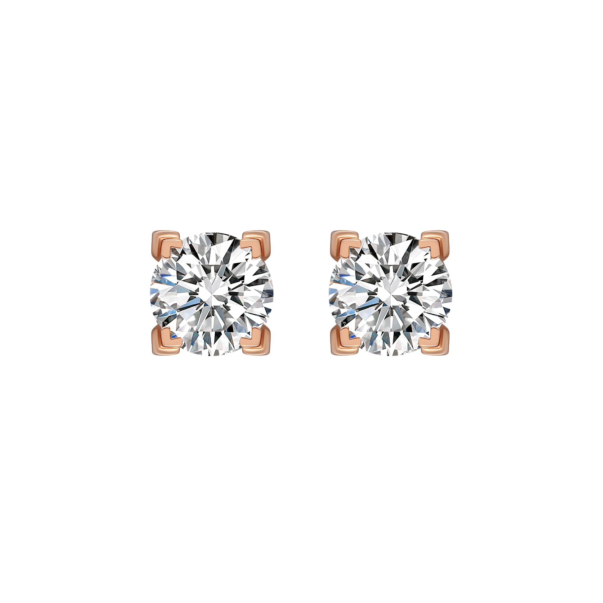 Luna solitaire earrings 0.4ct - Luna solitaire earrings 0.4ct -  The Future Rocks -    1